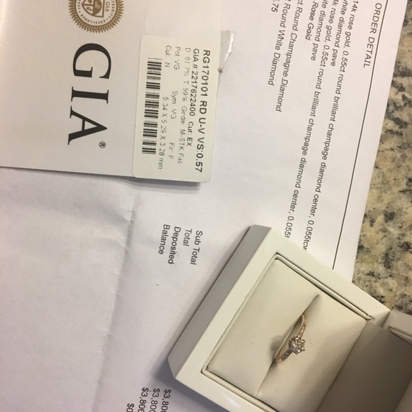 Anna Sheffield Rose Gold Hazeline Ring - Picture 5 of 8